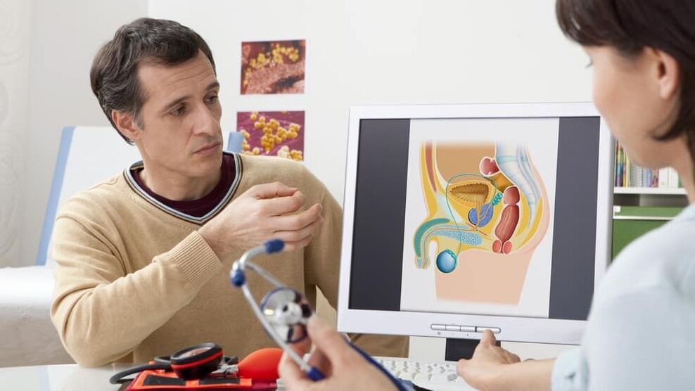 diagnozo prostatitisa s strani zdravnika